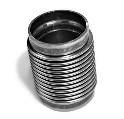 DarkFab 2.5" ID Slip Fit T304 Polished Stainless Steel Exhaust Bellow Flex Joint