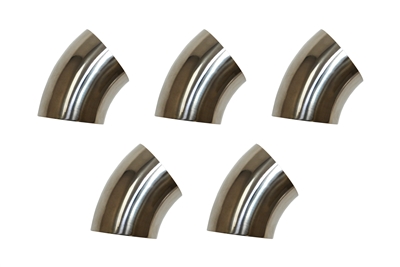 DarkFab 2" STAINLESS STEEL SHORT RADIUS 45 DEGREE BEND - 5 PACK